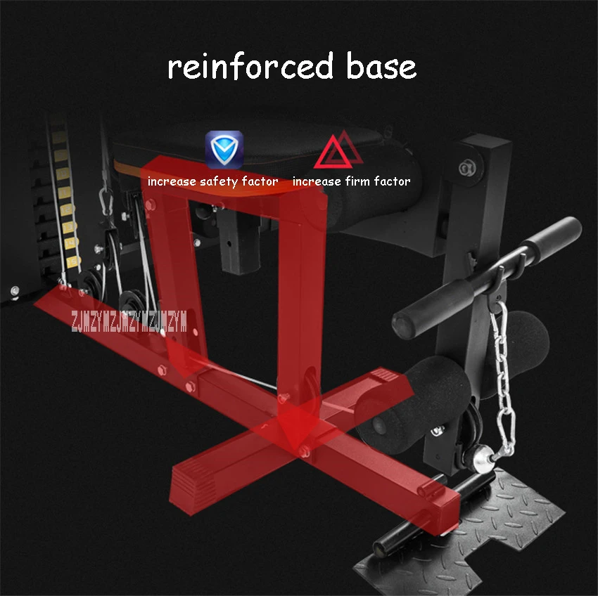0601A большой комбинированный тренажер, интегрированное фитнес-оборудование, комплексная Силовая Тренировка мышц, подтягивающий мешок с песком, скамья для сидения