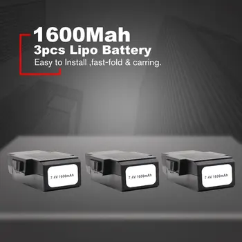

3Pcs Rc Drone Quadcopter 7.4V 1600Mah Enhanced Lipo Stable Battery Spare Parts Overvoltage Protect Accessories For Sg900-S