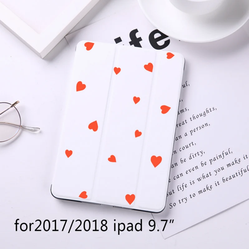 Роскошный Магнитный чехол-книжка с сердечком и фруктами для Apple iPad 9," чехол для iPad 9,7" из искусственной кожи складной чехол-книжка для планшета - Цвет: B200095-WIP