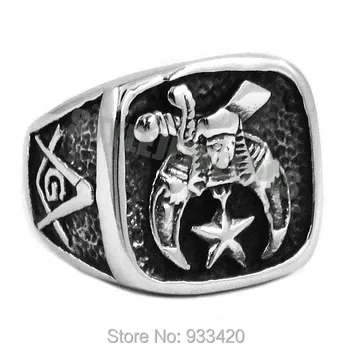 

Free Shipping! New Design Masonic Biker Ring Stainless Steel Jewelry Freemasonry Skull Moon Star Motor Biker Men Ring SWR0409