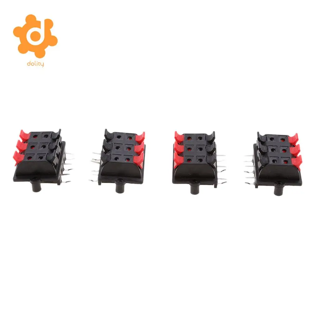 Terminal with Spring Clips for Speaker Builder 6 Way (2 row)