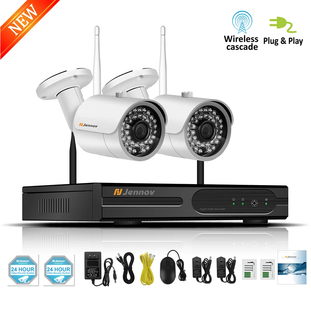 

2CH Wireless Network Security IP Camera CCTV Set System Wifi Camara 720P Video Surveillance Kits Home Outdoor Cam With 1080P NVR