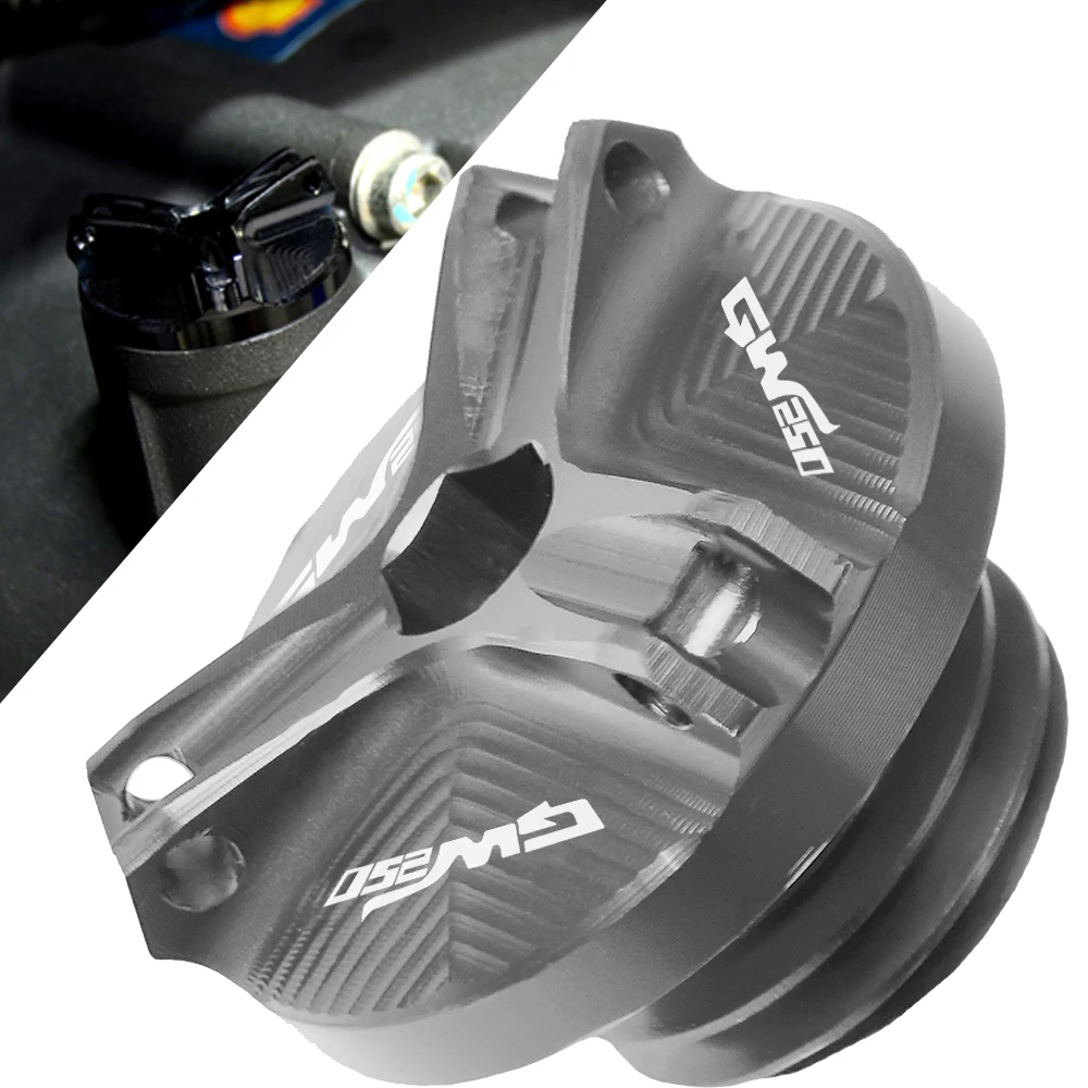 

For Suzuki GW250 2012 2013 2014 2015 2016 2017 Aluminum Motorcycle accessories M20*2.5 Engine Oil Filter Cup Plug Cover Screw