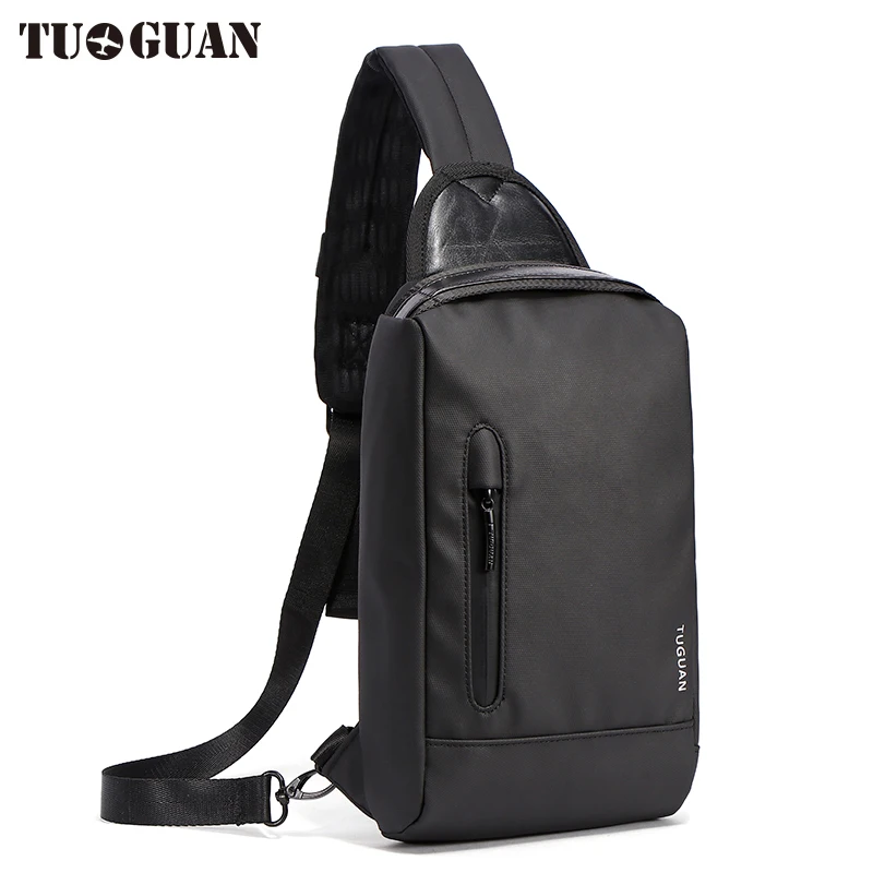 

TUGUAN New Waterproof Men's Chest Bag Anti-theft Casual Mini Shoulder Bags College Messenger Bag