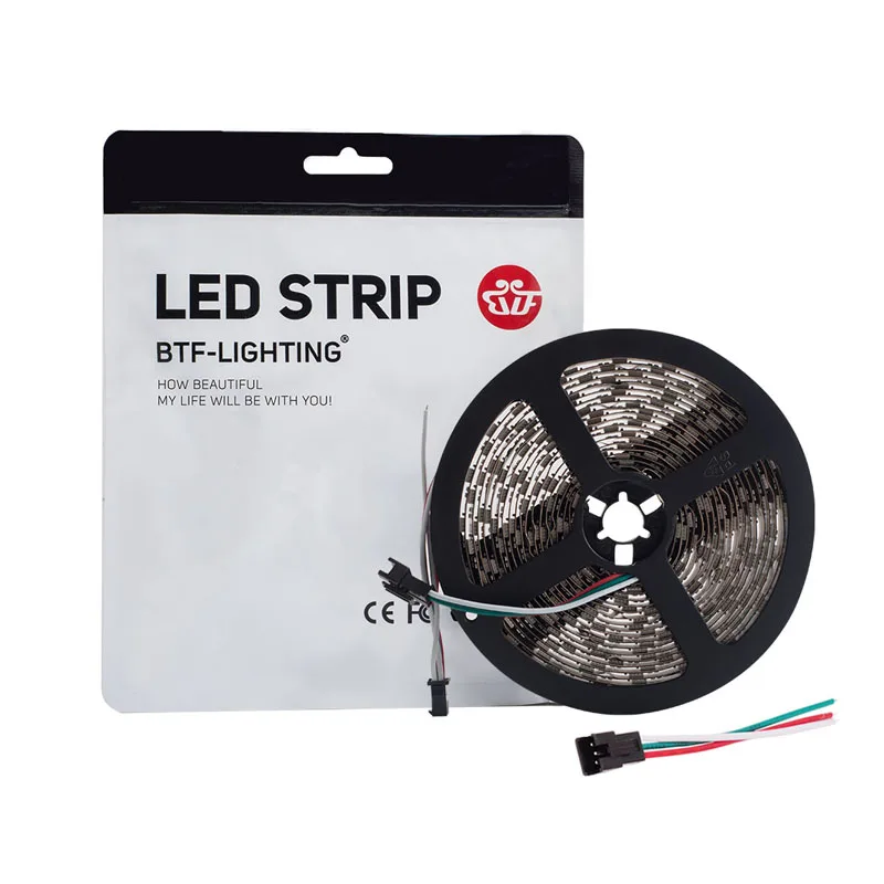 Оптовая продажа 5 м SK6812RGB DC12V 60leds/m Smart Led пикселей полосы черного PCB SK6812 IC Индивидуально Адресуемых Led огни 43,2 Вт/м