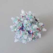 100 шт./лот DC5V 12 мм 2811 квадратный диффузный цифровой ws2811 Addressable RGB Светодиодная лента IP68 водонепроницаемые модули