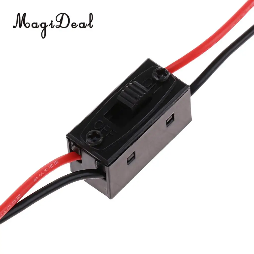 MagiDeal Metal 5 in 1 JST Splitter Wire Battery Connector 2 Pin Male Female w ON/OFF Switch for RC Li-po Battery