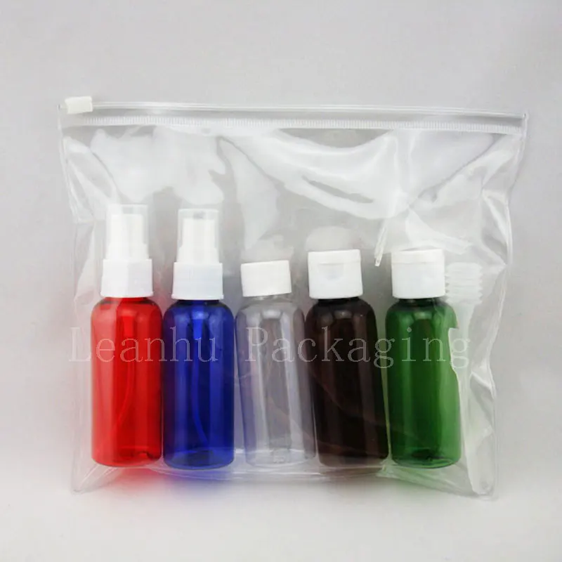 9 in 1 travel bottles set , empty plastic bottle kits ,shampoo