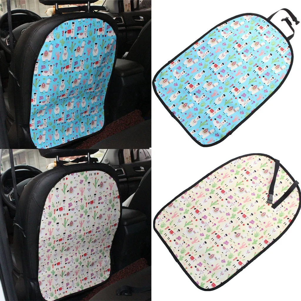 

Universal Car Seat Back Protector Cartoon Leather Organiser Anti Kick Child Mat Dirty Cover for Children Babies #CJJ