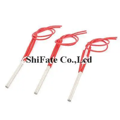 220V 300W 2-Wire Industry Mold Cartridge Heater Heating Element 10mm x 80mm 3Pcs