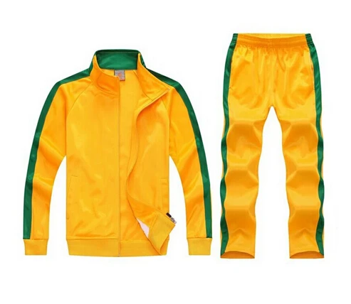 Футбольный тренировочный костюм, мужской футбольный костюм, заказной командный теплый Survete, мужские футболки, топы, штаны, спортивная одежда, одежда для игры - Цвет: Yellow