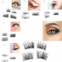 Ультра-тонкие 0,4 мм Магнитные ресницы для глаз 3D норки Многоразовые Накладные магнитные накладные ресницы удлинители инструменты натуральный длинный толстый макияж