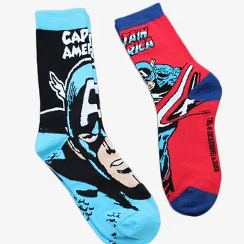 

Comic Captain America Personality Men Dress Socks Fashion Cartoon High Quality Soft Comfortable Cotton Male Socks Autumn Winter