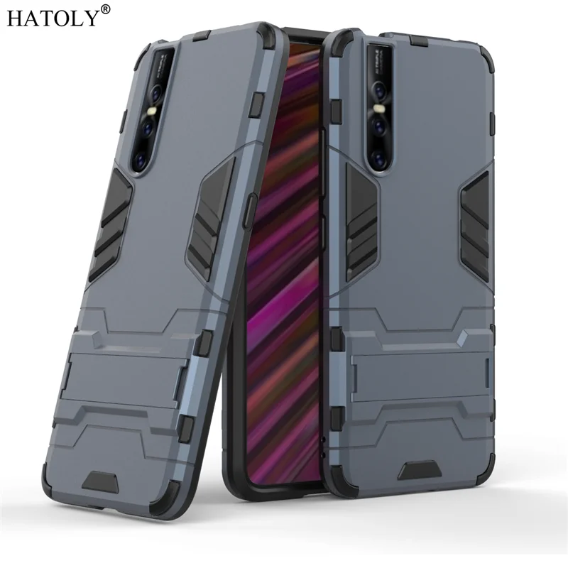 For Cover Vivo V15 Pro Case Robot Armor Rubber TPU Shell Hard PC Back Phone Cover for Vivo V15 Pro Case for Vivo V15 Pro