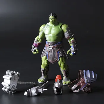 

[Funny] 20cm Collection Warrior Thor 3 Ragnarok Action Figure War Hammer Battle Axe Gladiator Hulk Movable Model Toy Boy Gift