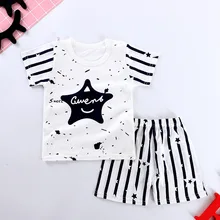 Детская одежда г. летняя футболка для малышей костюм из двух предметов хлопковая детская одежда с героями мультфильмов для маленьких мальчиков и девочек новая одежда для мальчиков