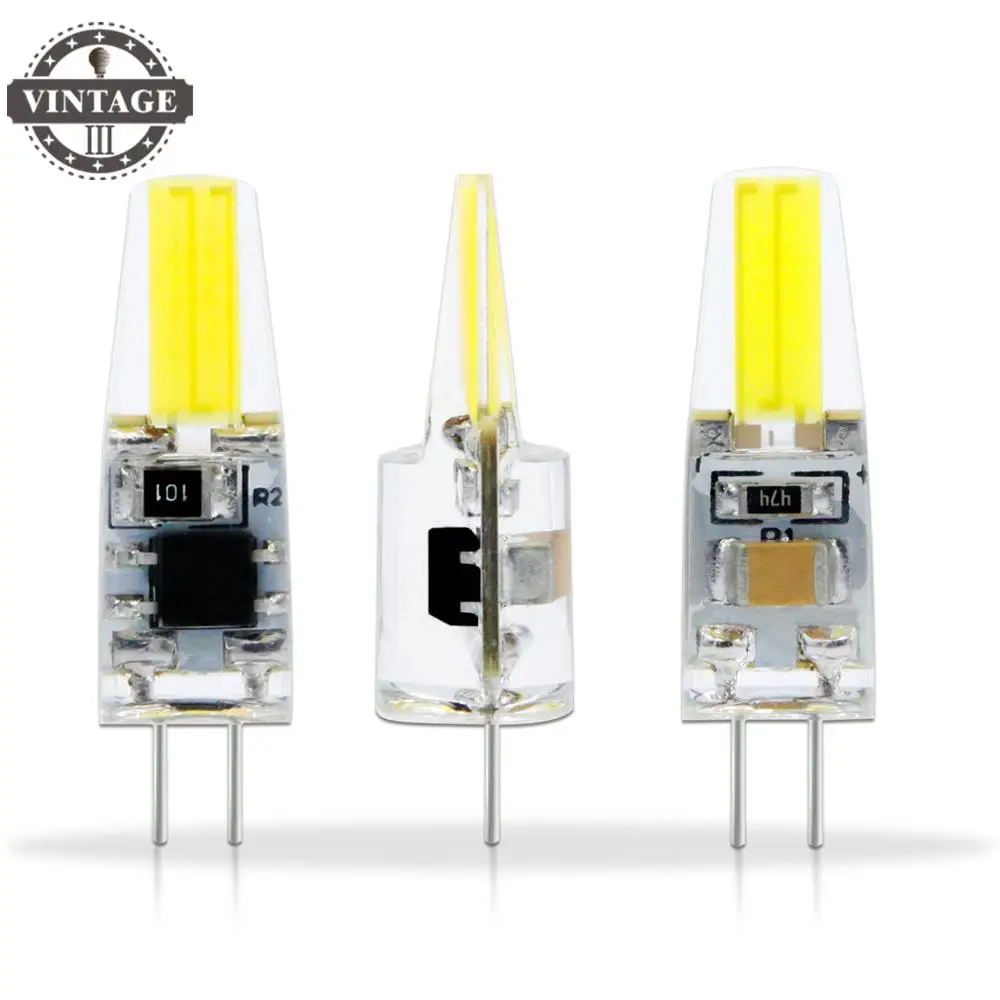 VintageIII 2 Вт AC/DC 12V COB лампы заменить галогенные Bombillas светодиодный G9 G4 E14 220V 3W Лампада