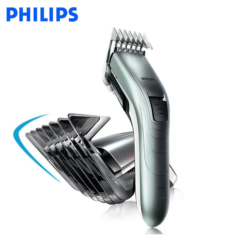 Philips Перезаряжаемые электромашинка для стрижки волос, для Для мужчин машинка для стрижки волос Профессиональная парикмахерская 11-скоростных Длина установка Поддержка не требует настройки QC5130/15