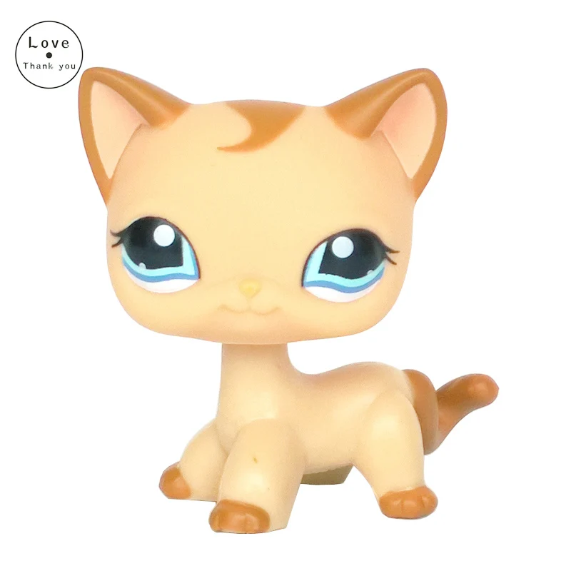Cheapest pet shop lps toys Original Short Hair Cat 1024 Brown Curl