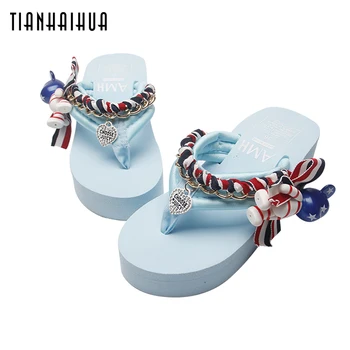 

Shales for Women Fashion Flip Flops Womens 6cm Wedge Sandals Summer Casual Beach Slippers 3cm Platform Wedges Female shoes SUM17