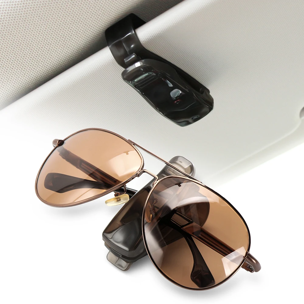 

Car Visor Glasses Sunglasses Ticket Clip Holder for mitsubishi colt skoda rapid renault sandero citroen c5 honda civic bmw e70