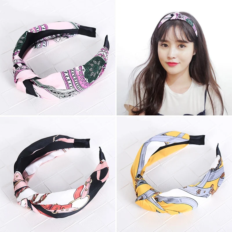 

EASYA 11 Styles Fashion Turban Headband Floral Prints Knot Hair Accessories Hairband Ornaments For Women Girls