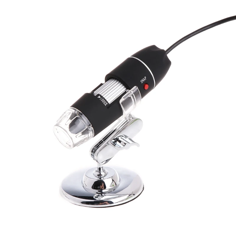 2MP 1000X8 светодиодный USB питание цифровой микроскоп Эндоскоп зум Камера Лупа с подставкой