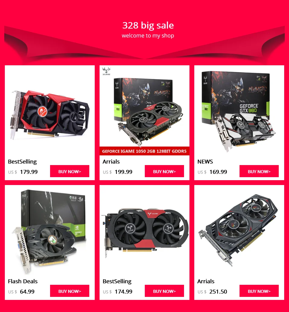 Красочная видеокарта GeForce GTX 1060 GPU 6GB 192bit Esport Gaming GDDR5 6144M PCI-E X16 3,0 VR Ready с 2 вентиляторами охлаждения