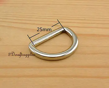 

d ring d-rings purse ring alloying nickel 25mm 1 inch 10pcs U12