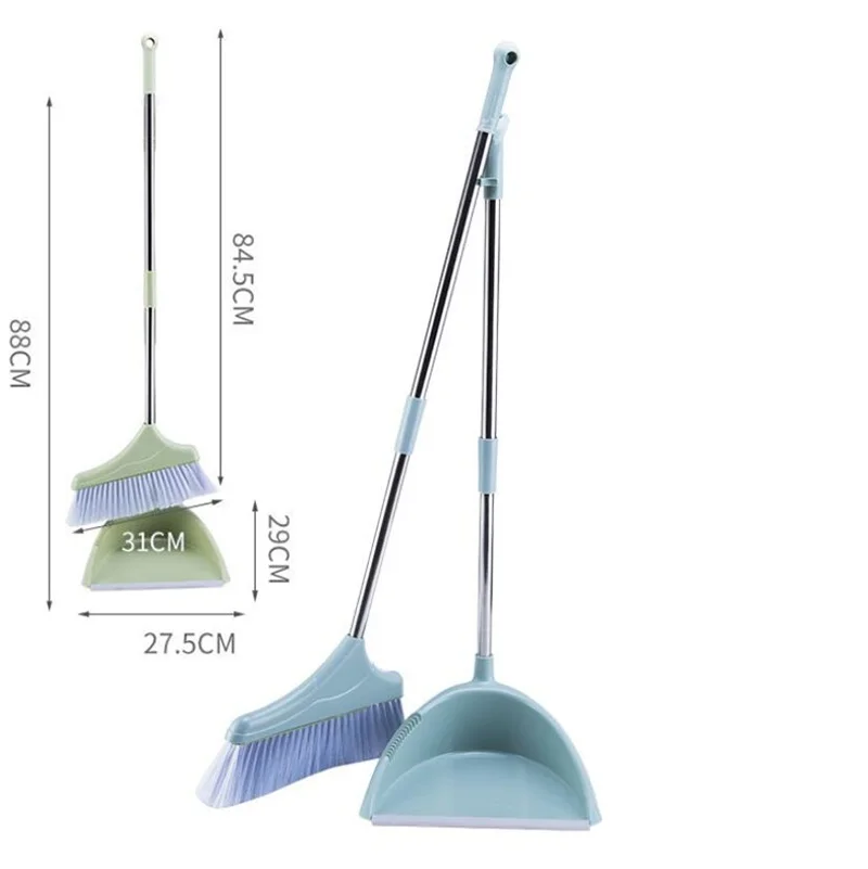 

Cleaning Brush Set Household Broom Dustpan Set Plastic Anti-winding Soft Bristle Floor Sweep Non-Slip Handle Sweep Brush Tool