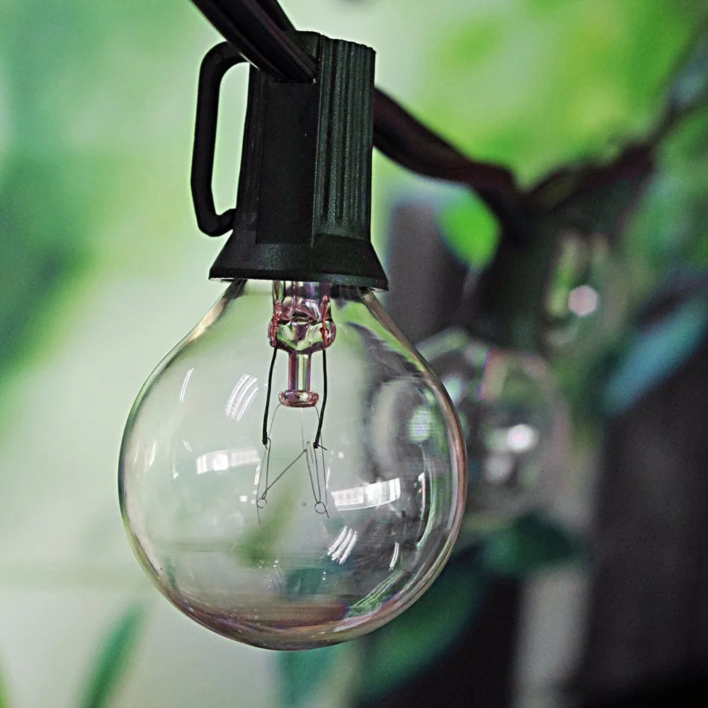 Garden Patio Globe Lights Strings 25 G40 bulbs,Vintage String Lights for Party Christmas Wedding
