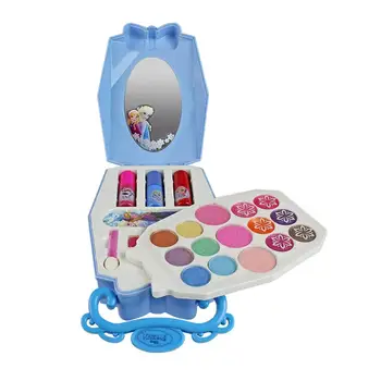 

Disney Makeup Toys 22pcs Ice Princess Portable Makeup Sets Toys Non-toxic Material Cleansing Girls Birthday Gifts Disney Makeup