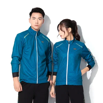 

Adsmoney Women Men Long Sleeve Running Jacket Suits Yoga Sport Jacket Fitness Sports Polyester Fitness Gym Tennis Clothing