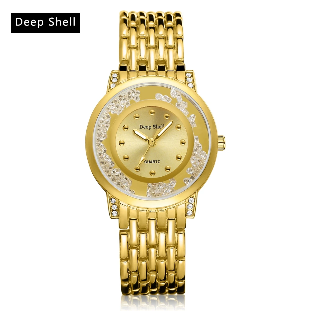 

Deepshell Brand 2017 Hot Sale Steel Straps Quartz Watches Women Luxury Dress Wristwatch Fashionable Business Ladies Clock DS014