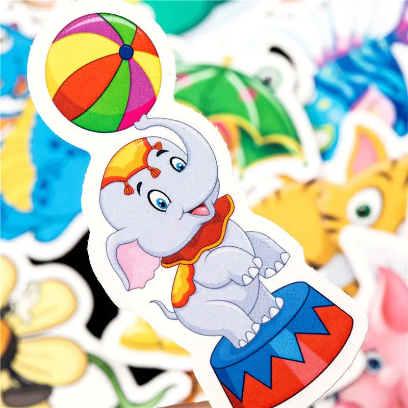 50 шт. милые Мультяшные Животные наклейки Kawaii Фламинго динозавр Скрапбукинг