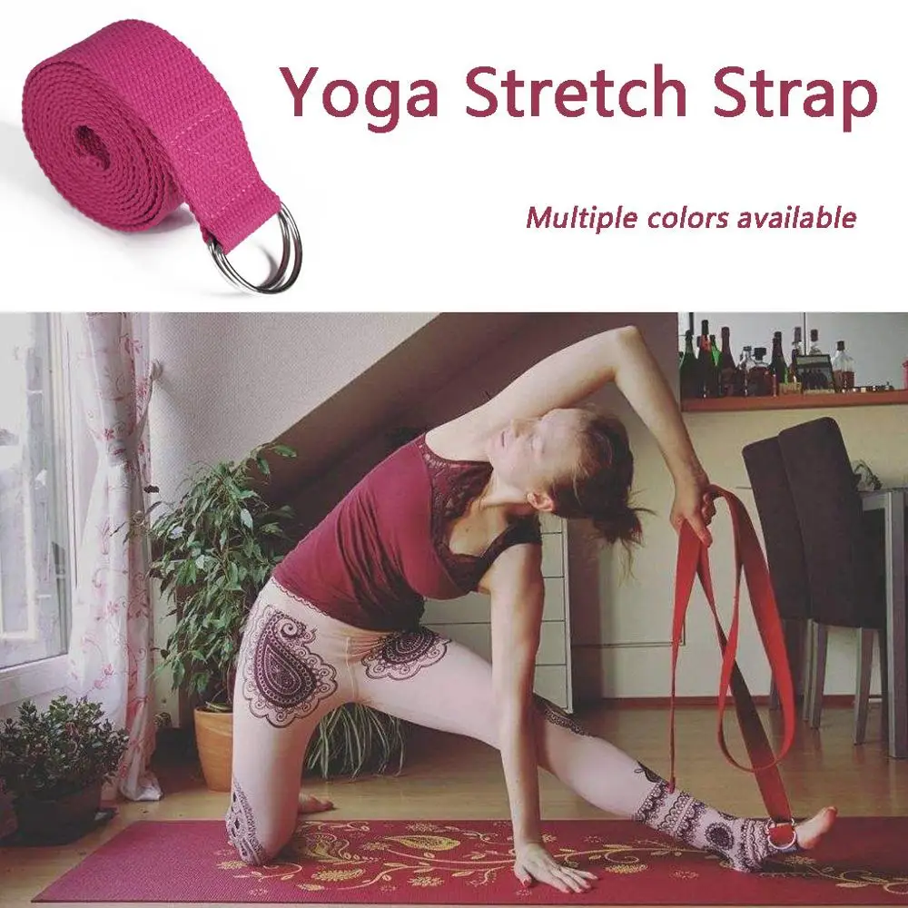 

Yoga Stretch Strap 2019 Fashion 1xYoga High Density Ribbon 320cm Yoga Stretch Strap D-ring Belt Stretching Band