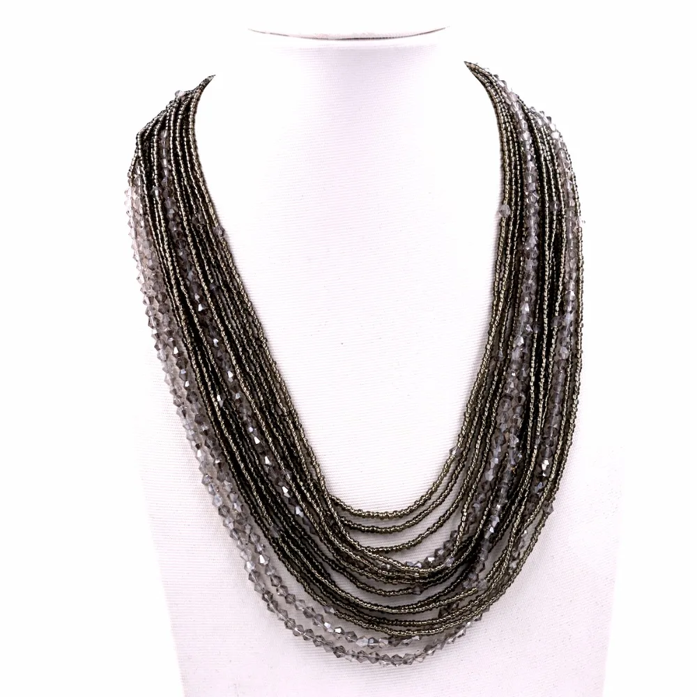 Buy Classic crystals Jewelry gray crystal 14 layer
