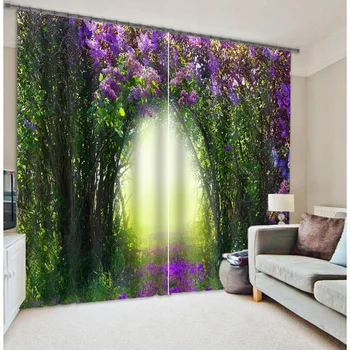 

Forest Fantasy Blackout Window Drapes Luxury 3D Curtains For Living room Bedding room Office Hotel Home Wall Tapestry Decorative