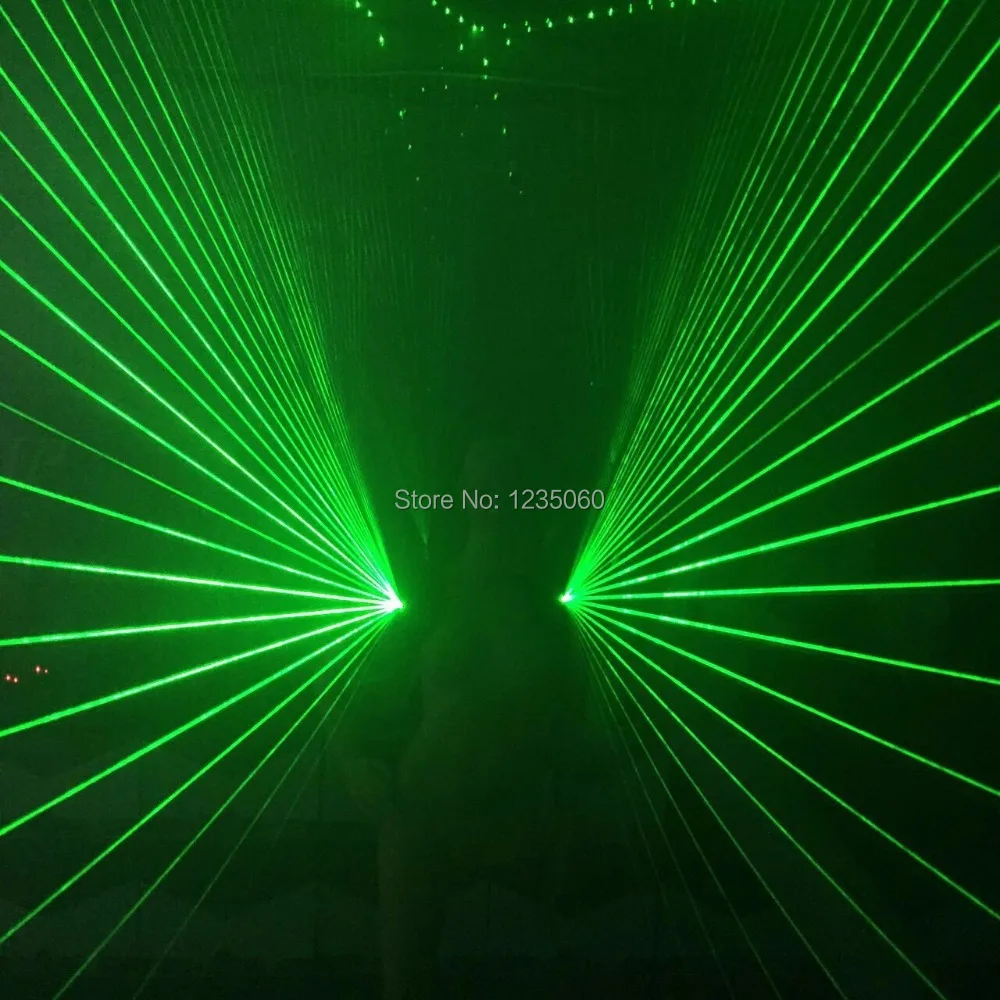 Новый дизайн зеленый наплечный костюм Laserman жилет светящийся Зеленая лазерная