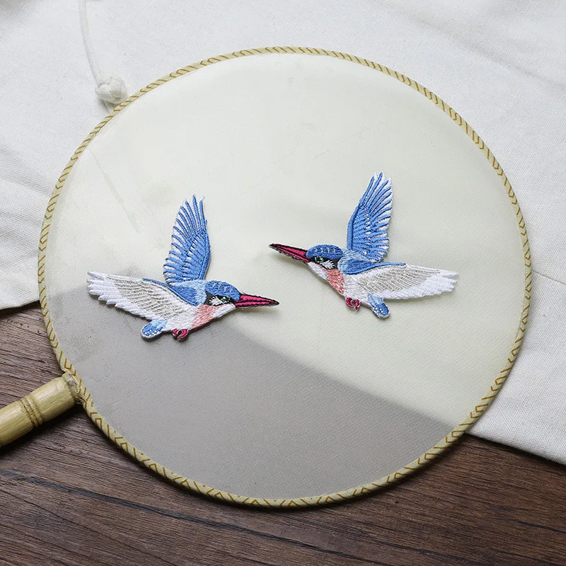 embroidery birds iron on patches for clothes 4
