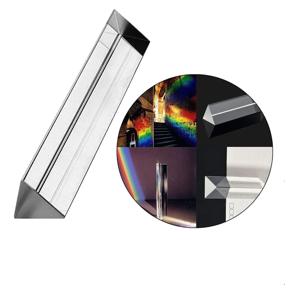 

Crystal Optical Glass Triangular Prism For Teaching Light Spectrum Physics Test Tutor Scientific Education Technology Tool Toy