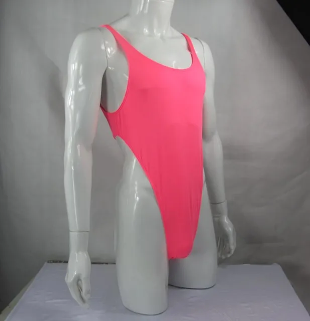 Men's Sexy Silky Bodywear Bodysuit Stretch Leotard Racer Thong Spandex