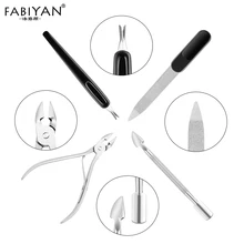 4 шт. ножницы для ногтей кутикулы триммирующие кусачки для ногтей Удаление мертвой кожи Вилка Ложка Толкатель маникюрные Файлы Инструмент для ухода набор из нержавеющей стали