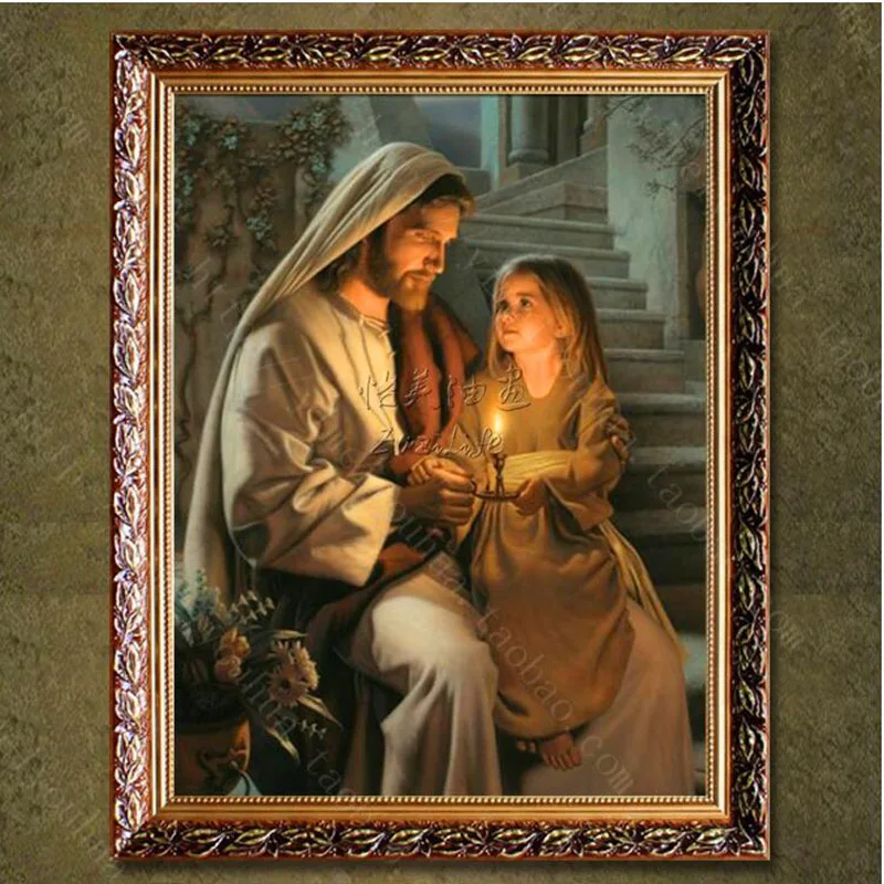 hand painted Jesus Oil painting decorative on canvas painting Living ...