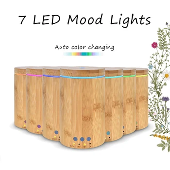 

VVPEC 150ml Real Bamboo Essential Oil Aroma Diffuser Aromatherapy Diffuser Air humidifier Mist Maker For Home Office