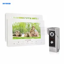 DIYSECUR 7inch Video Intercom Video Door Phone 700TV Line IR Night Vision Outdoor Camera for Home / Office Security System 1V2