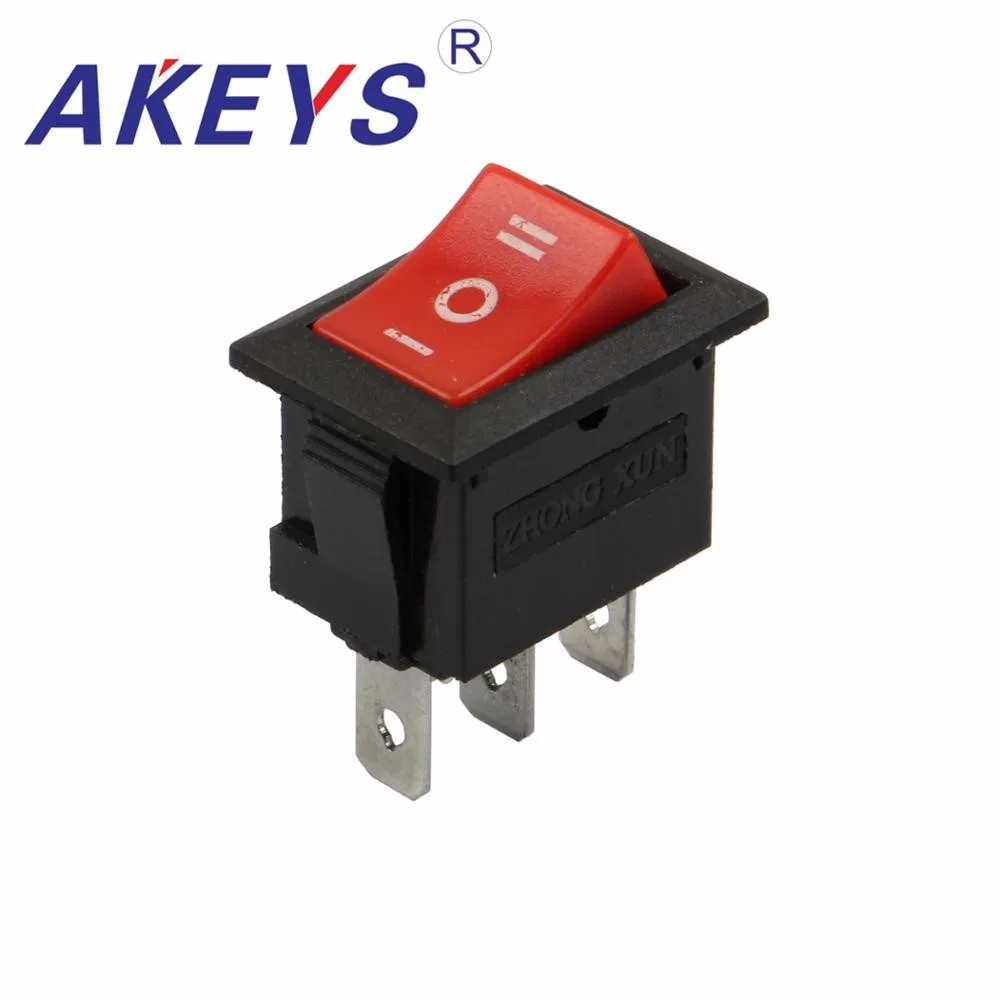 

5PCS KCD1-116A-3P 3PINS 15*10mm three gear Power switch rocker switch for Electric kettle