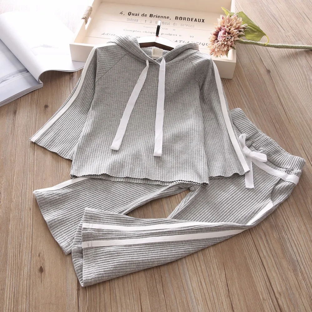 

2018 New Item Girl Casual Suit Including Hooded Top+Pant 2pcs Per Set