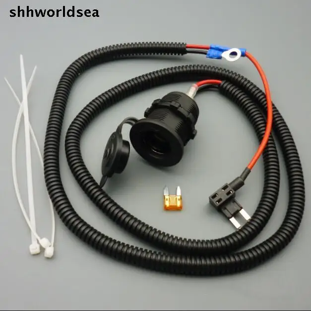 Shhworldsea 1/5/50set Mini Fuse Tap 12v Motorcycle Cigarette Plug Car