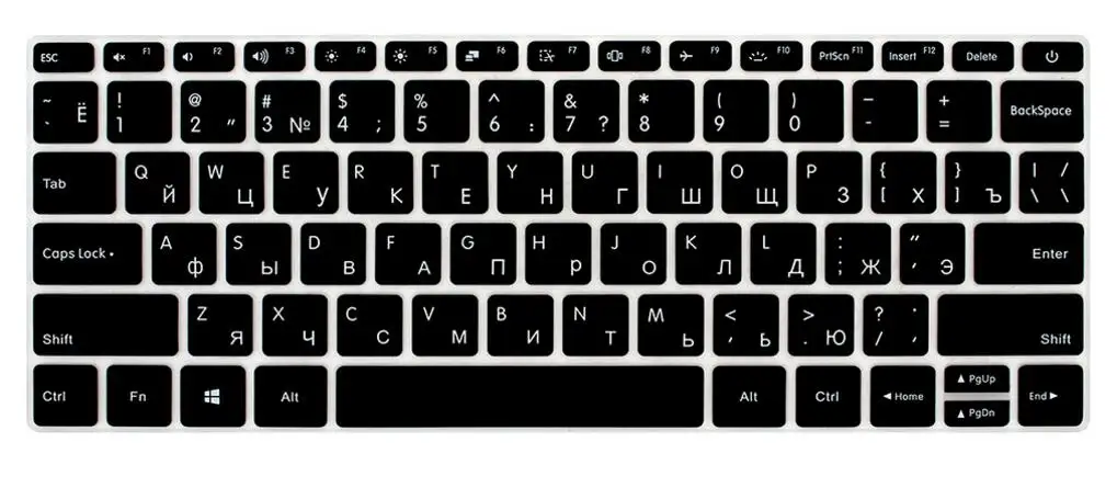 Idioma Ruso Teclado Impermeable Pegatinas Cubierta Película Lisa Disposición del Teclado para Laptop Película Protectora del Teclado 